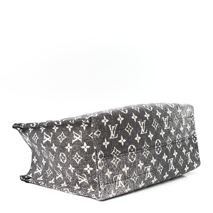 Louis Vuitton Monogram Jacquard Denim Onthego MM Black 4 of 11