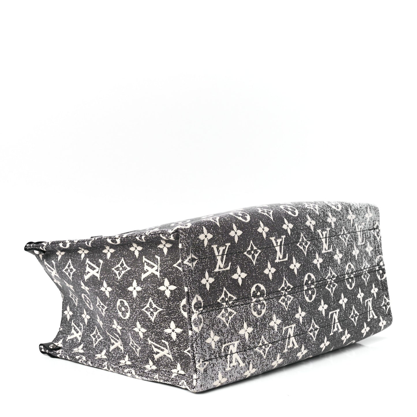 Monogram Jacquard Denim Onthego MM Black
