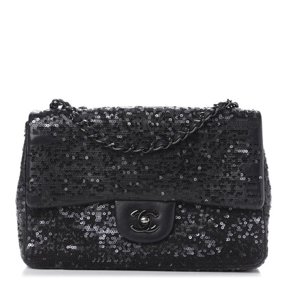 Chanel Sequin Lambskin Medium Moonlight on Water Flap Black 1 of 12