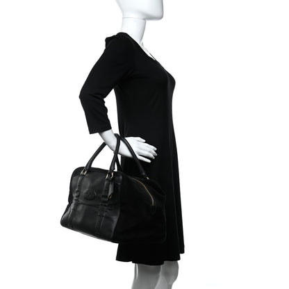 Mulberry Calfskin Suede Maisie Clipper Satchel Black 2 of 15