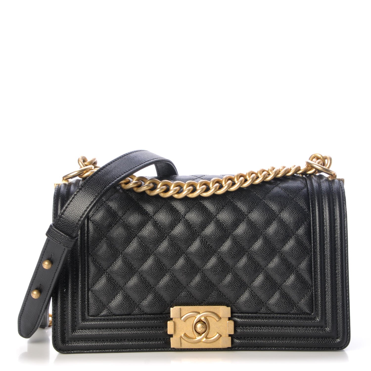 Chanel Caviar Quilted Medium Boy Flap Black 1 of 7