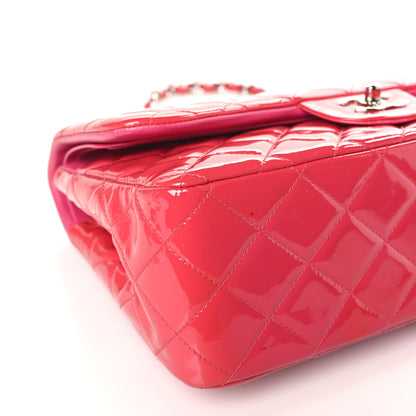 Chanel Patent Quilted Jumbo Double Flap Pink 8 of 10