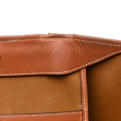 Celine Triomphe Canvas Calfskin Medium Cabas Bag Tan 13 of 19