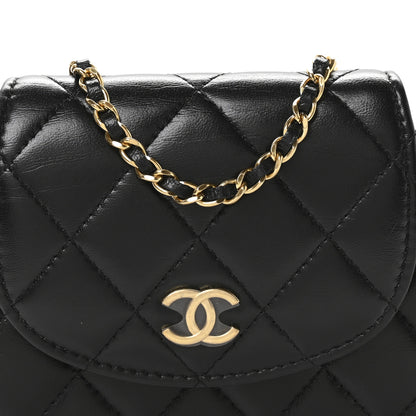 Chanel Lambskin Quilted Phone Holder Flap Black 8 of 10