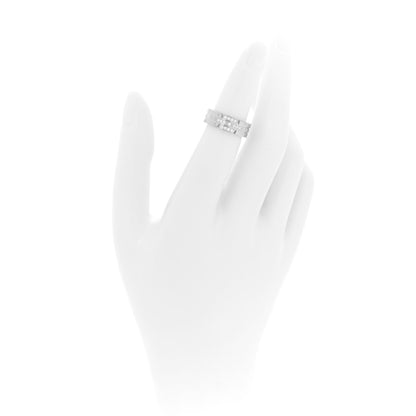 Cartier 18K White Gold Diamond 6mm Tank Francaise Band Ring 48 4.5 2 of 4