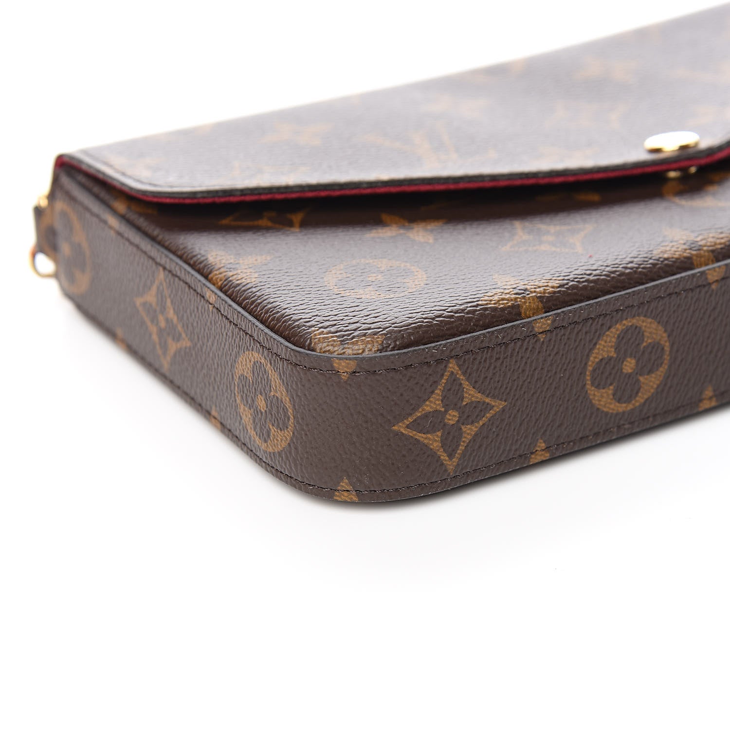 Louis Vuitton Monogram Pochette Felicie Chain Wallet Fuchsia 8 of 11