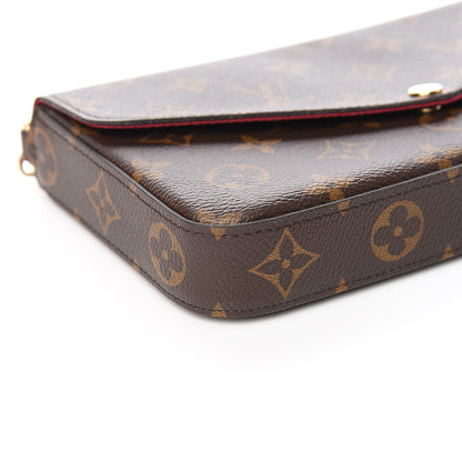 Louis Vuitton Monogram Pochette Felicie Chain Wallet Fuchsia 8 of 11