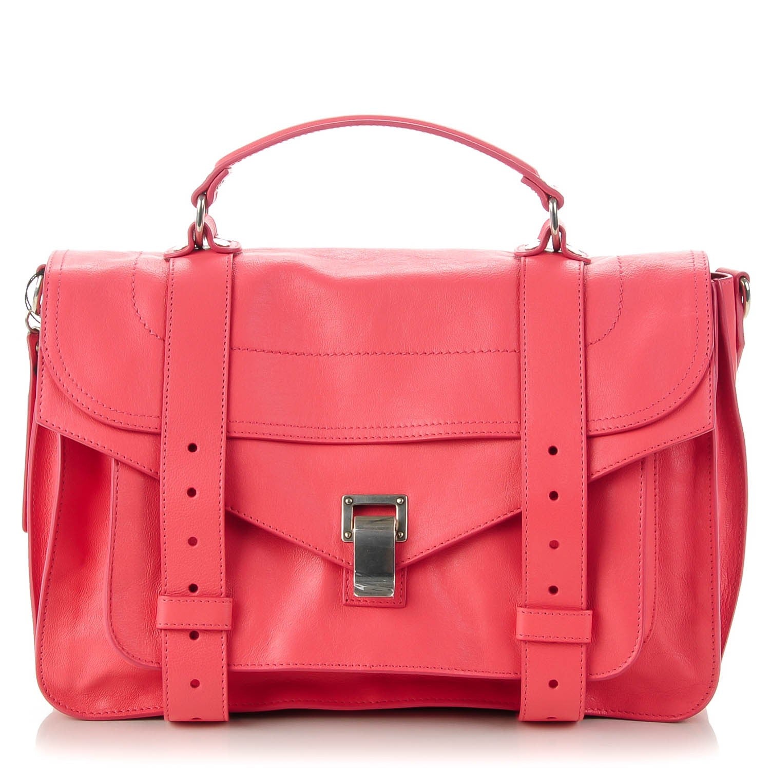 Proenza Schouler Lambskin Medium PS1 Satchel Hibiscus 1 of 7