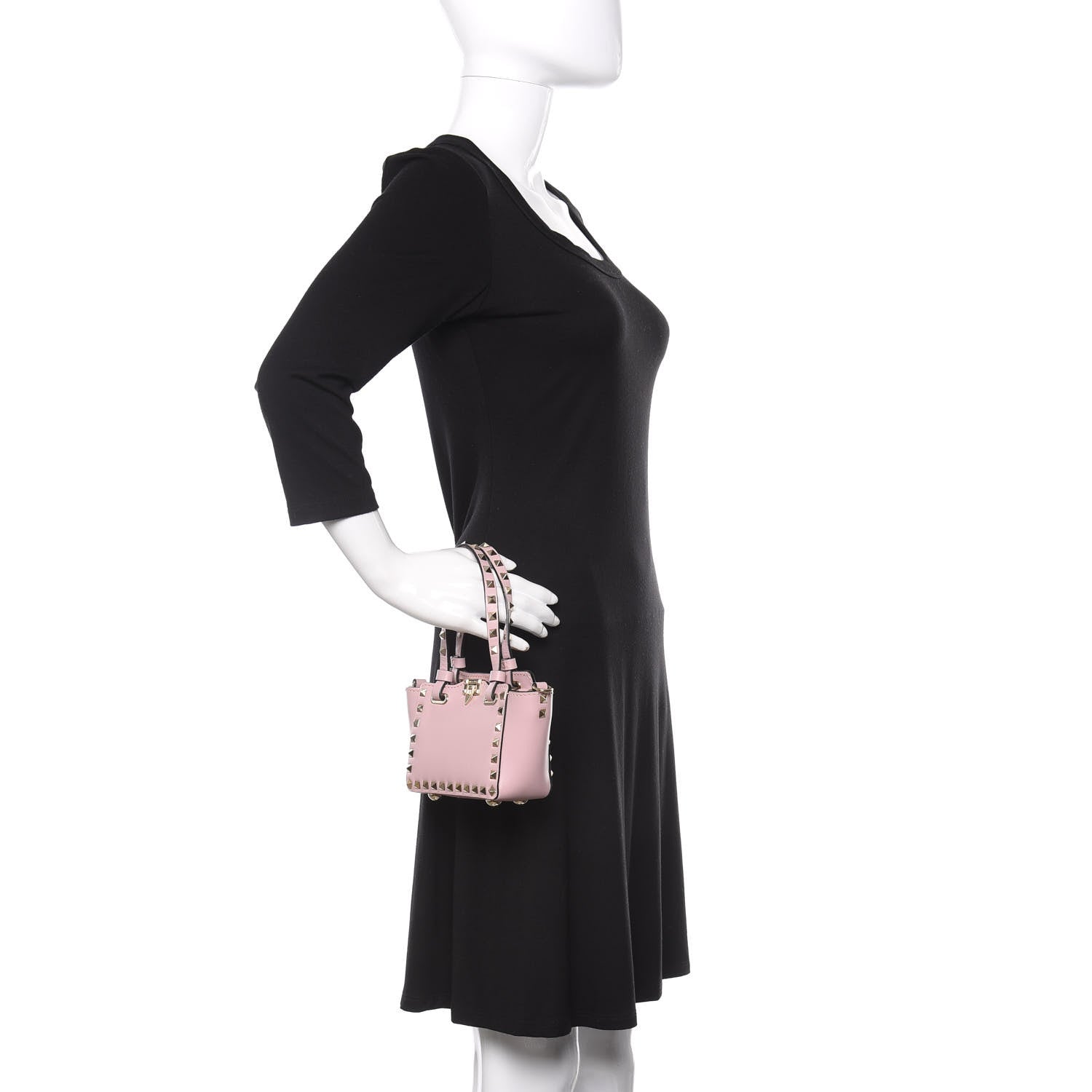 Valentino Garavani Vitello Micro Rockstud Tote Cipria 3 of 14