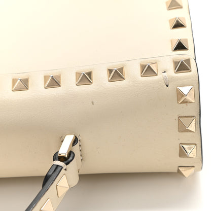 Valentino Garavani Vitello Small Rockstud Single Handle Flap Bag Light Ivory 12 of 19