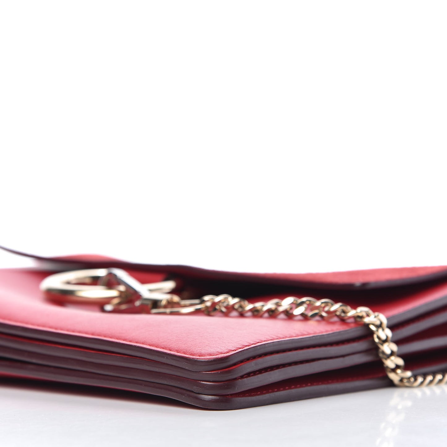 Calfskin Suede Medium Faye Shoulder Bag Red