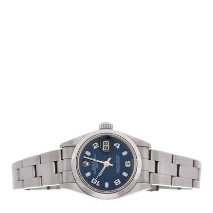 Rolex Stainless Steel 26mm Oyster Perpetual Date Watch Blue 79160 2 of 5
