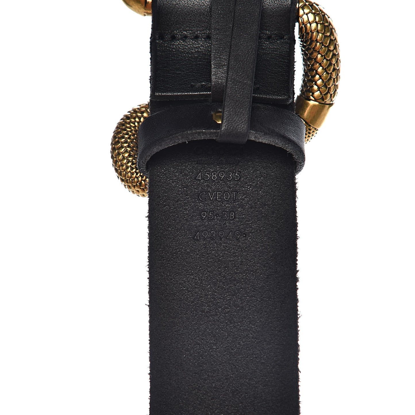 Calfskin Snake Belt 95 38 Black