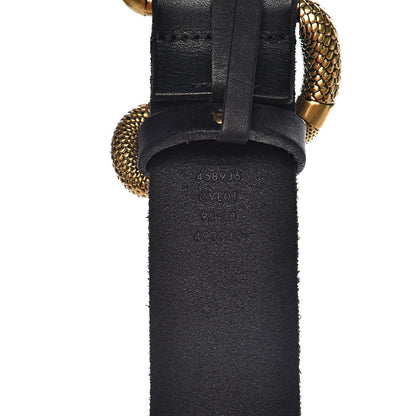 Gucci Calfskin Snake Belt 95 38 Black 4 of 8