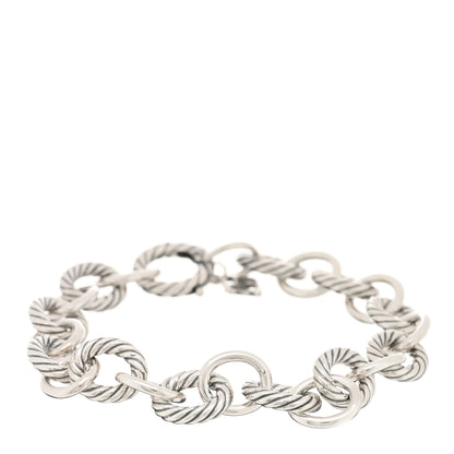 David Yurman Sterling Silver 10mm Medium Oval Link Bracelet 1 of 3