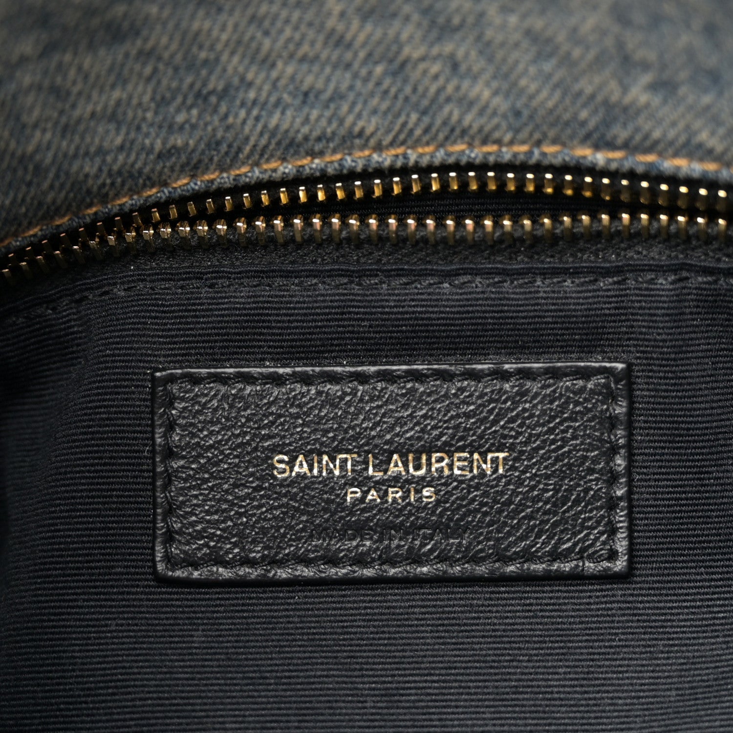 Saint Laurent Denim Quilted Small Loulou Puffer Monogram Chain Satchel Blue Cinnamon 6 of 10