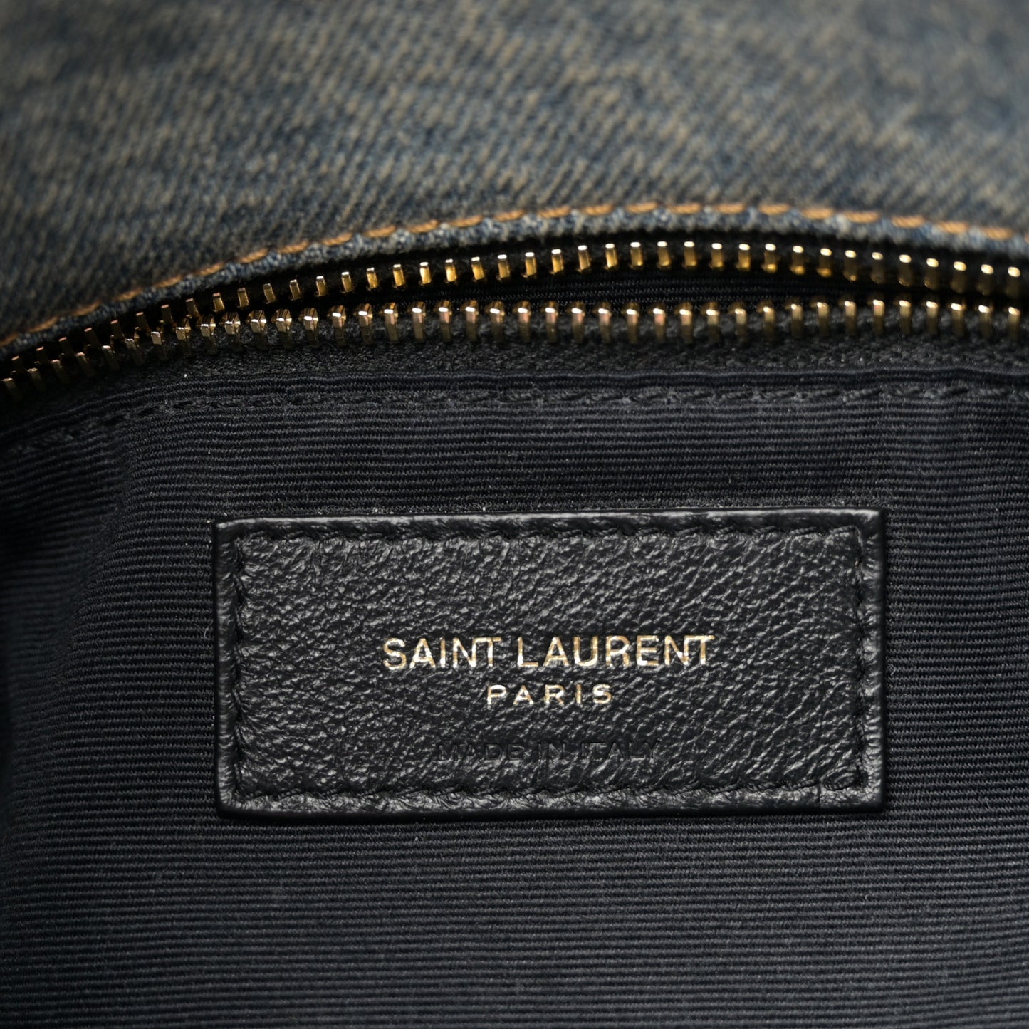 Denim Quilted Small Loulou Puffer Monogram Chain Satchel Blue Cinnamon