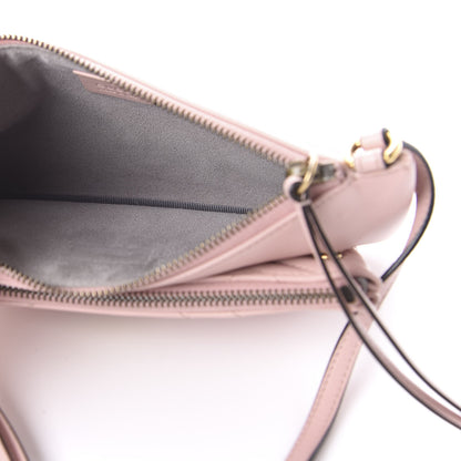 Gucci Calfskin Matelasse Small GG Marmont Double Zip Shoulder Bag Perfect Pink 5 of 12