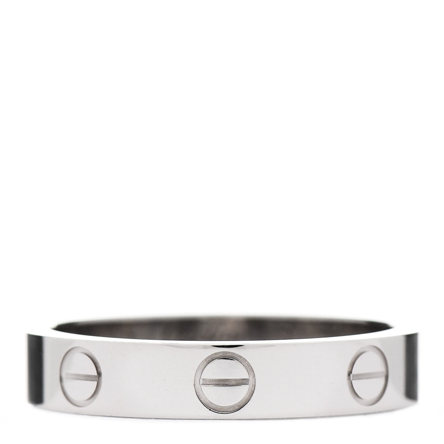 18K White Gold 3.5mm LOVE Wedding Band Ring 53 6.5