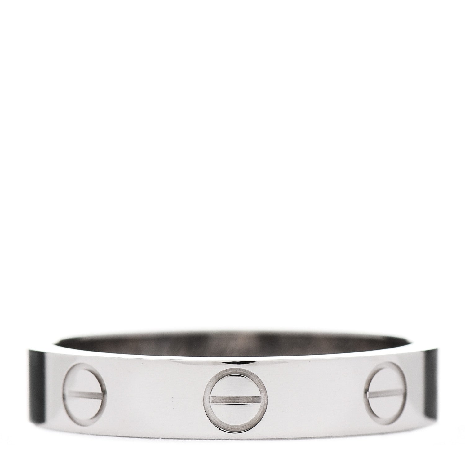 Cartier 18K White Gold 3.5mm LOVE Wedding Band Ring 53 6.5 1 of 5