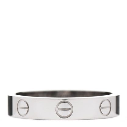Cartier 18K White Gold 3.5mm LOVE Wedding Band Ring 53 6.5 1 of 5