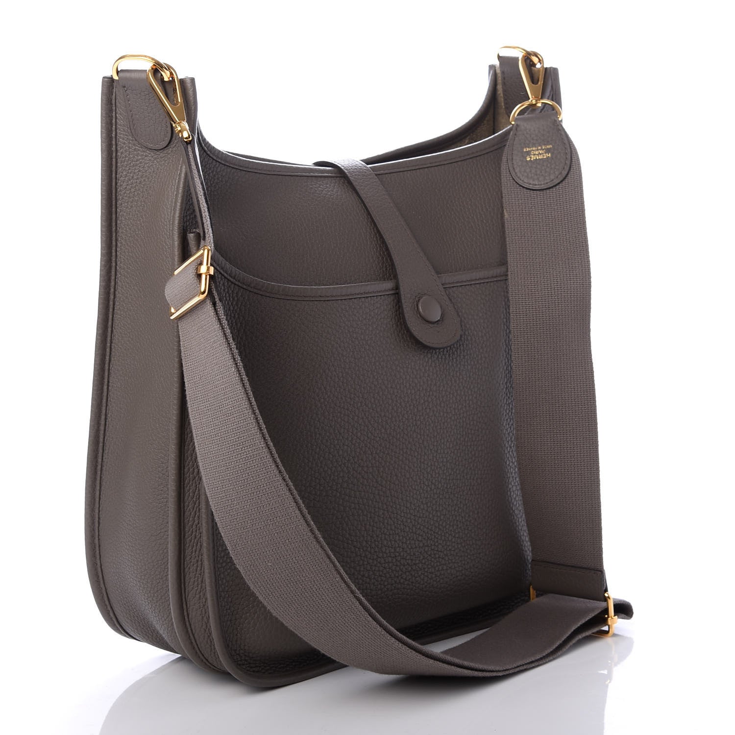 Hermes Taurillon Clemence Evelyne III GM Etain 3 of 10