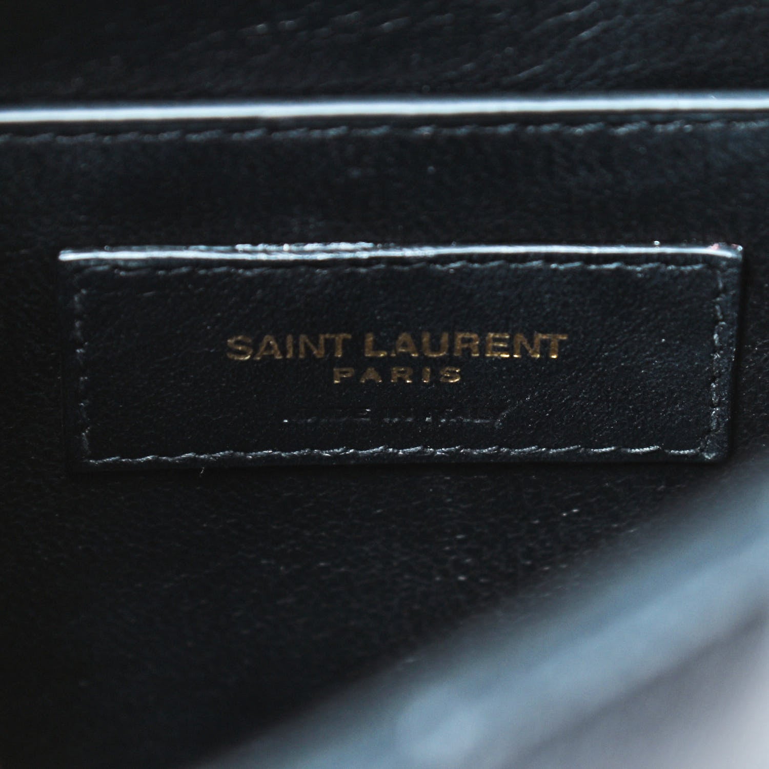 Saint Laurent Lambskin Matelasse Monogram Medium Vicky Chain Bag Black 9 of 10