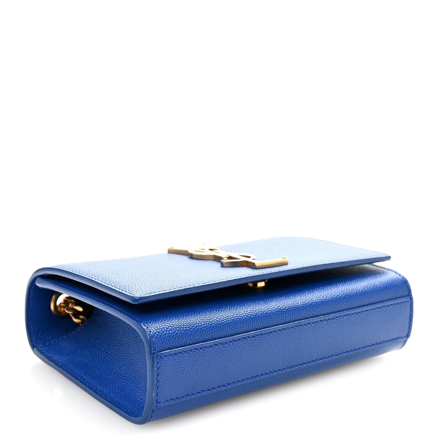 Saint Laurent Grain De Poudre Small Classic Monogram Kate Satchel Royal Blue 4 of 9