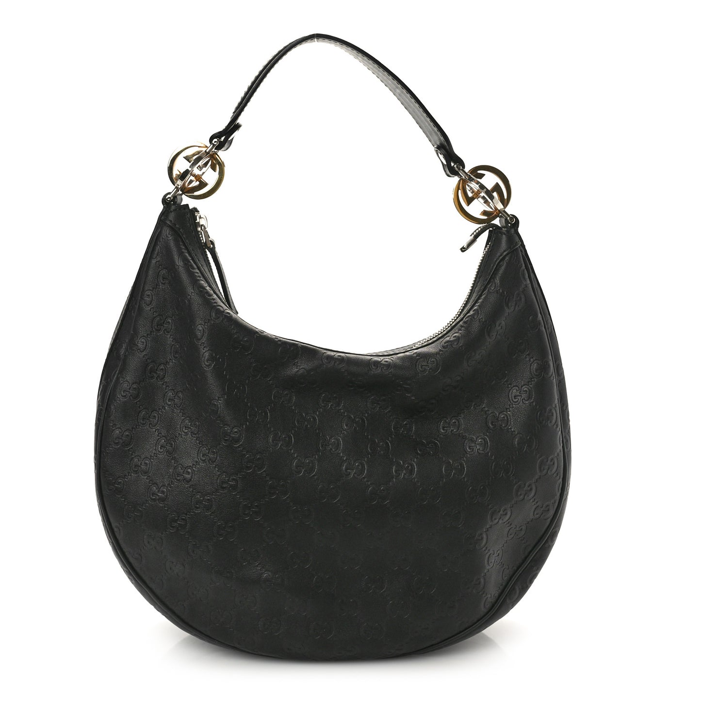 Guccissima Medium GG Twins Hobo Black