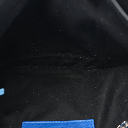 Balenciaga Agneau Giant 12 Silver Envelope Strap Clutch Bleu Lazuli 6 of 16