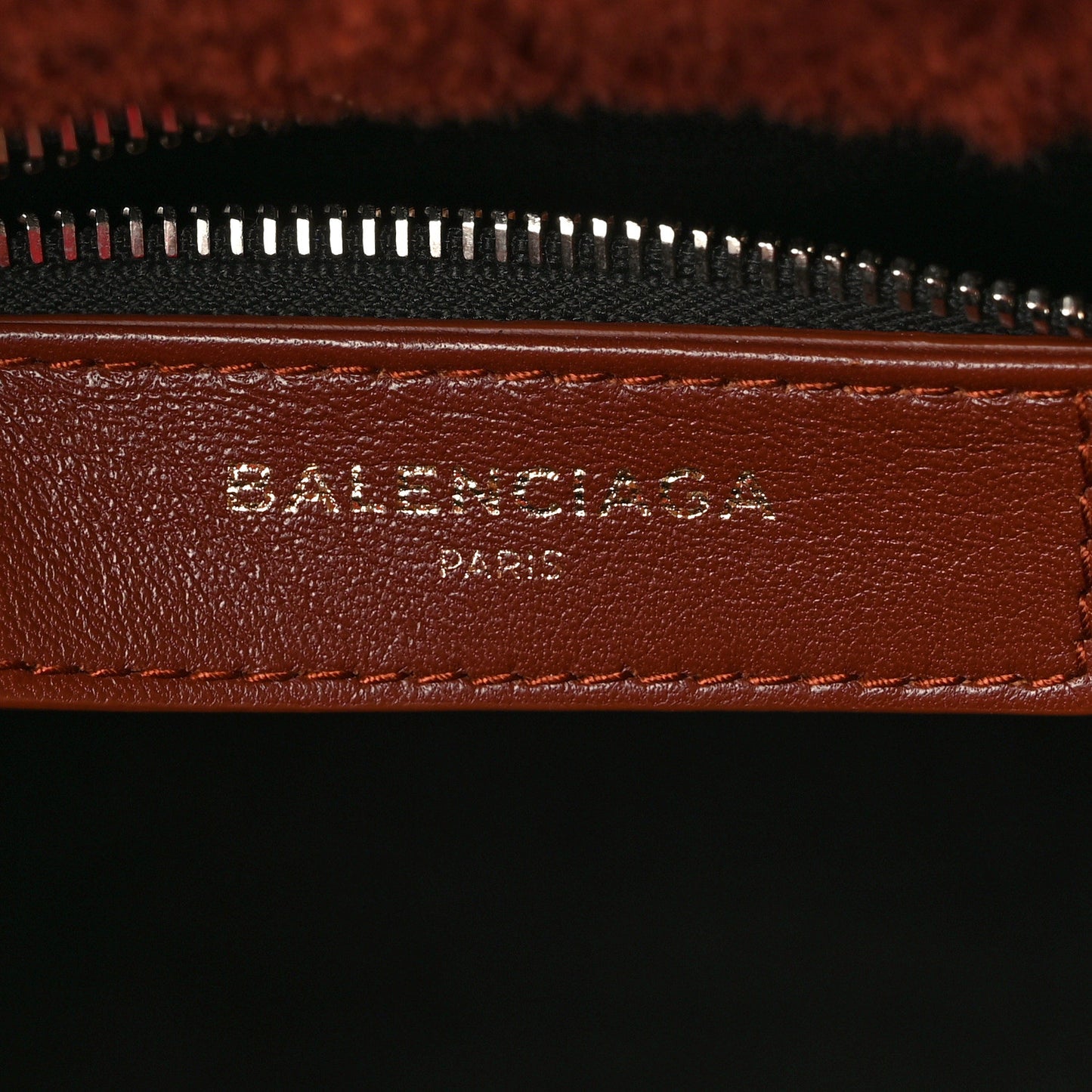 Shearling XS Bazar Shopper Tote Burgundy