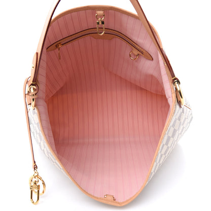 Louis Vuitton Damier Azur Delightful MM Rose Ballerine 5 of 10