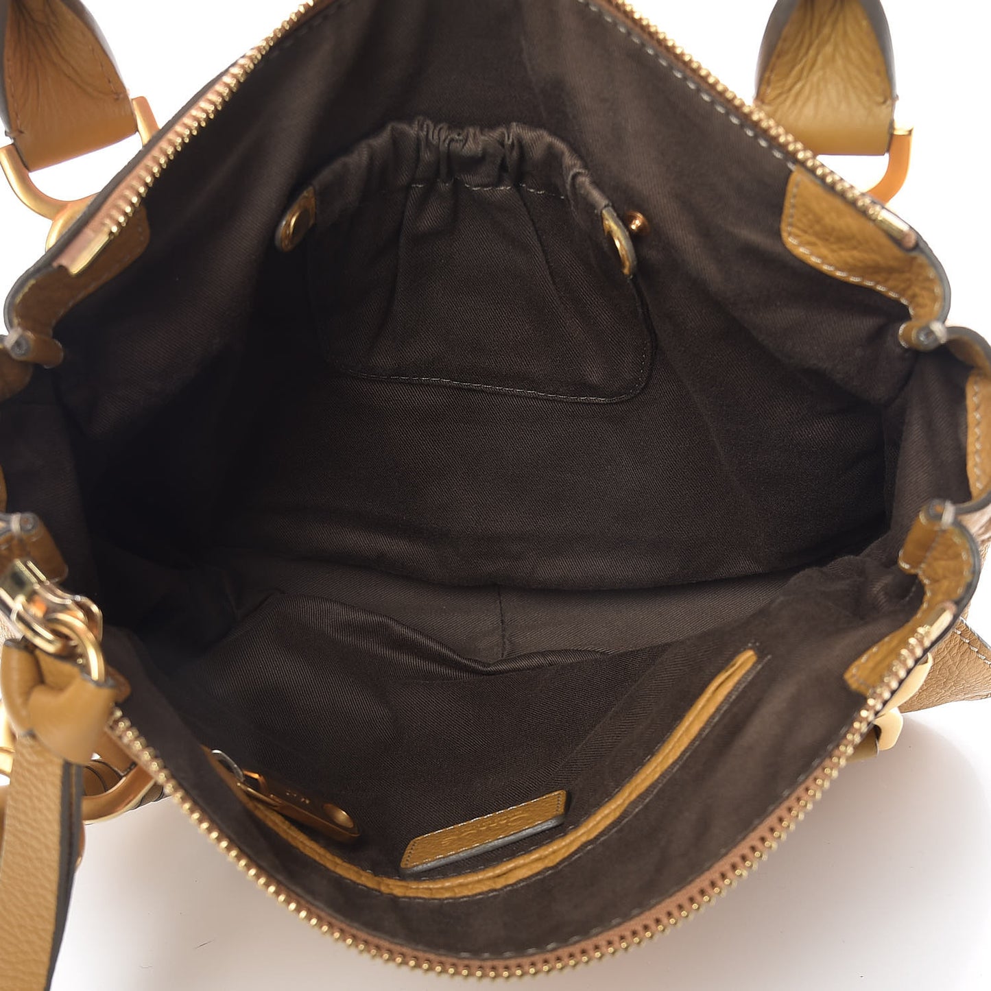 Calfskin Medium Marcie Satchel Curry Yellow