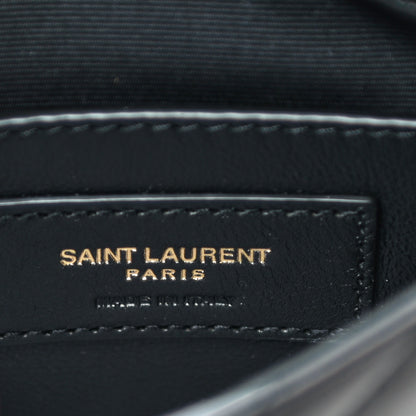 Saint Laurent Lambskin Matelasse Monogram Double Flap Bag Black 6 of 15