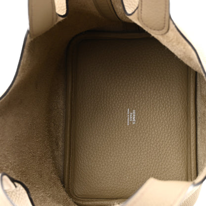 Hermes Taurillon Clemence Picotin Lock 18 PM Beige Marfa 5 of 11