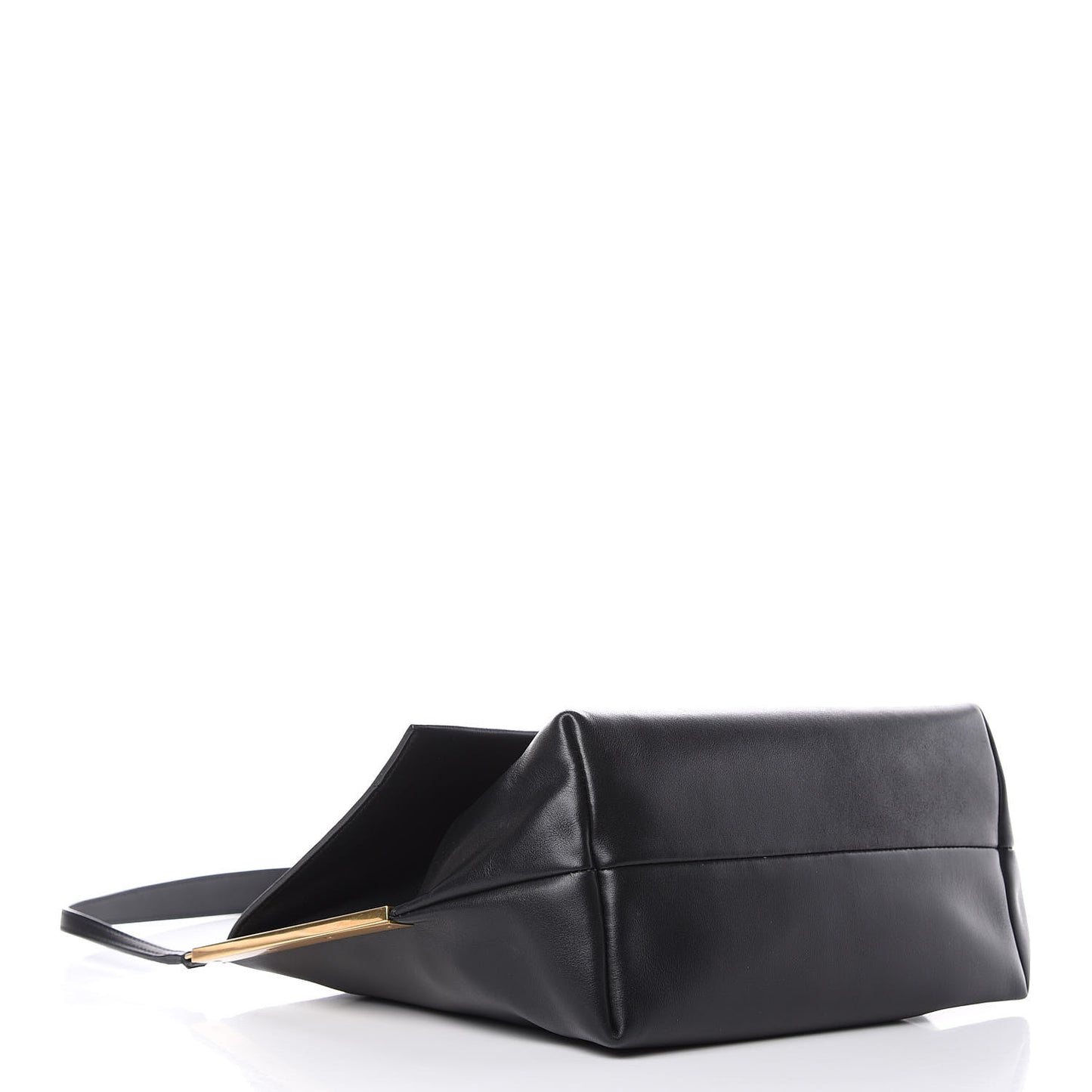 Lambskin Flap Clasp Shoulder Bag Black