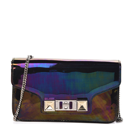 Proenza Schouler PS11 Holographic Patent Chain Wallet Oil Slick 1 of 9