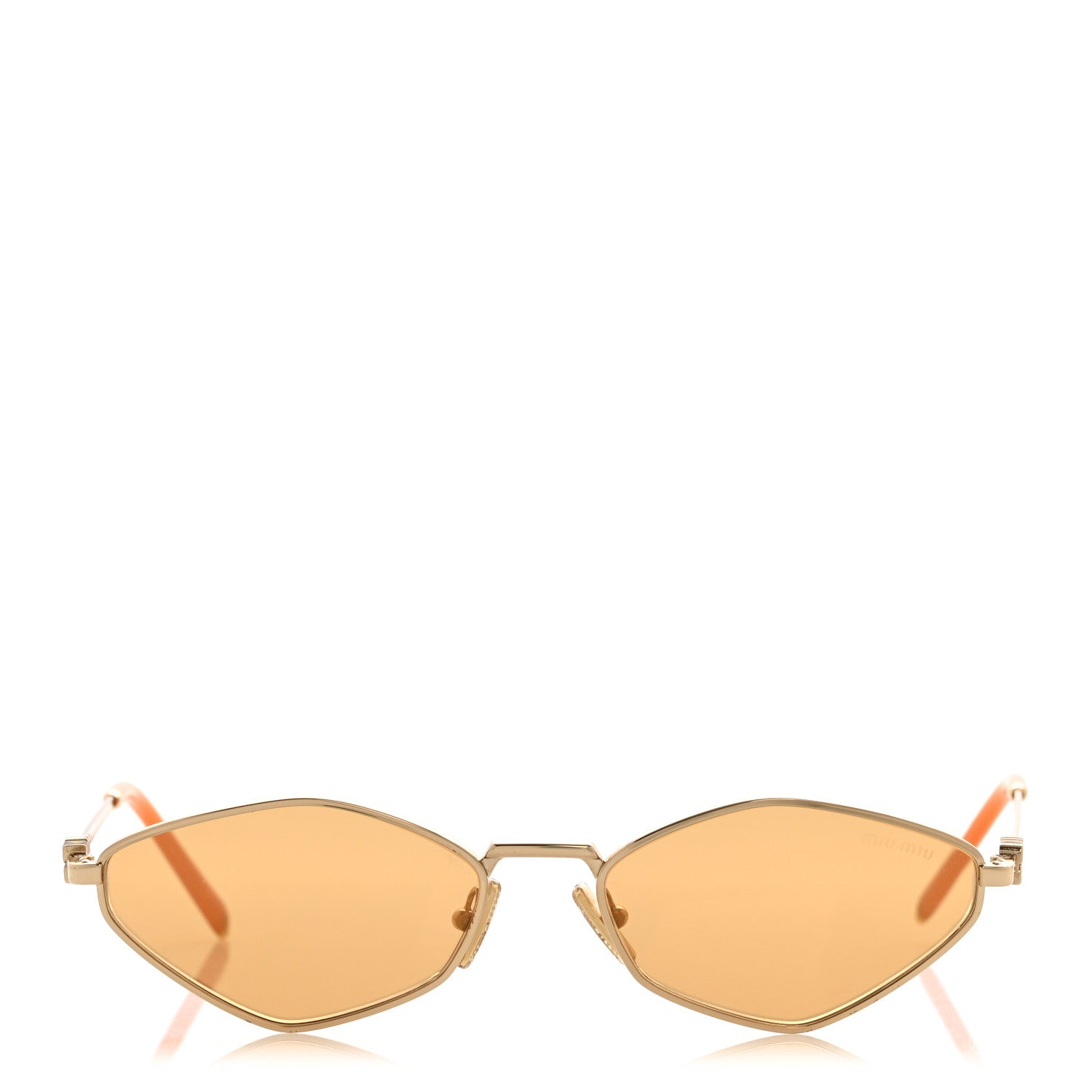 Miu Miu Metal Oval Sunglasses SMU56Z Orange 2 of 9