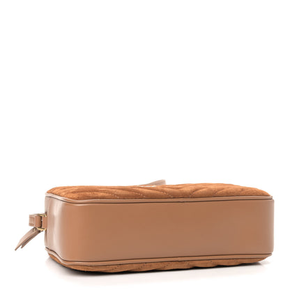 Saint Laurent Suede Matelasse Monogram Lou Camera Bag Cinnamon 3 of 8