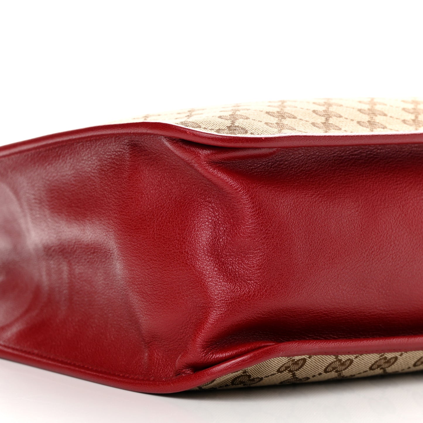 Monogram New Sakai Calfskin Lux Horsebit 1955 Tote Bag Beige Ebony New Cherry Red