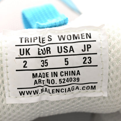 Balenciaga Fabric Mesh Womens Triple S Sneakers 35 White Blue Pink 7 of 7
