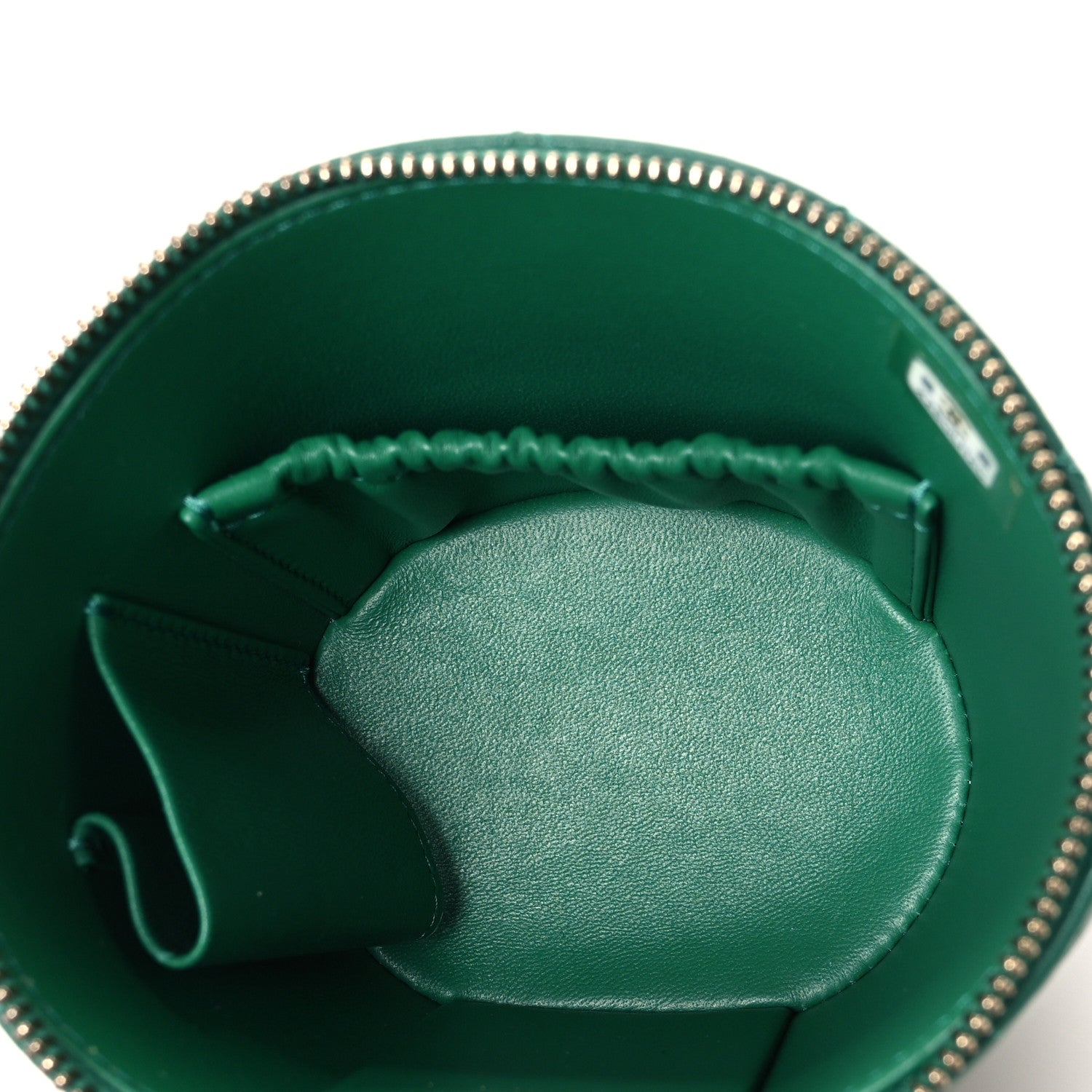 Chanel Lambskin Quilted Afternoon Tea Top Handle Vanity Case With Chain Green 5 of 10