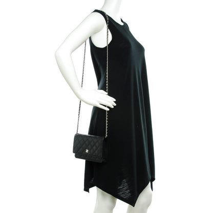 Chanel Caviar Quilted Wallet On Chain WOC Black 2 of 8