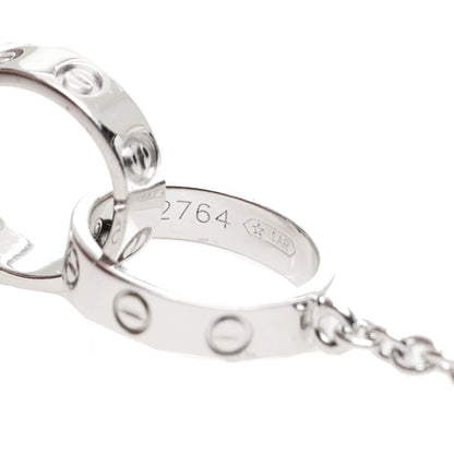 Cartier 18K White Gold Interlocking LOVE Necklace 6 of 7