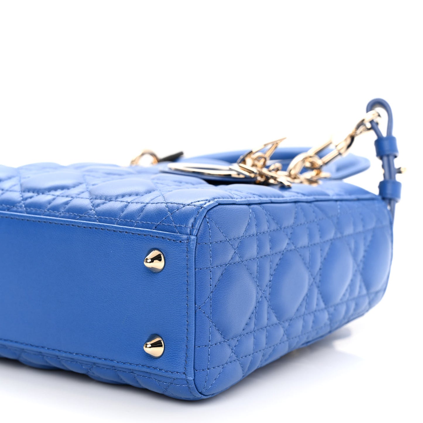 Lambskin Cannage Small Lucky Badges My Lady Dior Blue