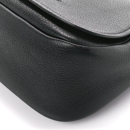 Prada Vitello Daino Soft Shoulder Flap Bag Black 11 of 11