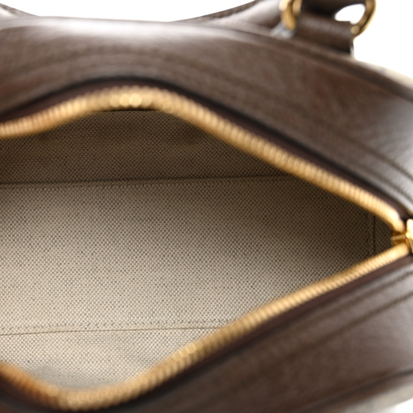 GG Supreme Monogram Textured Dollar Calfskin Web Mini Ophidia Top Handle Bowler Bag Beige Ebony New Acero
