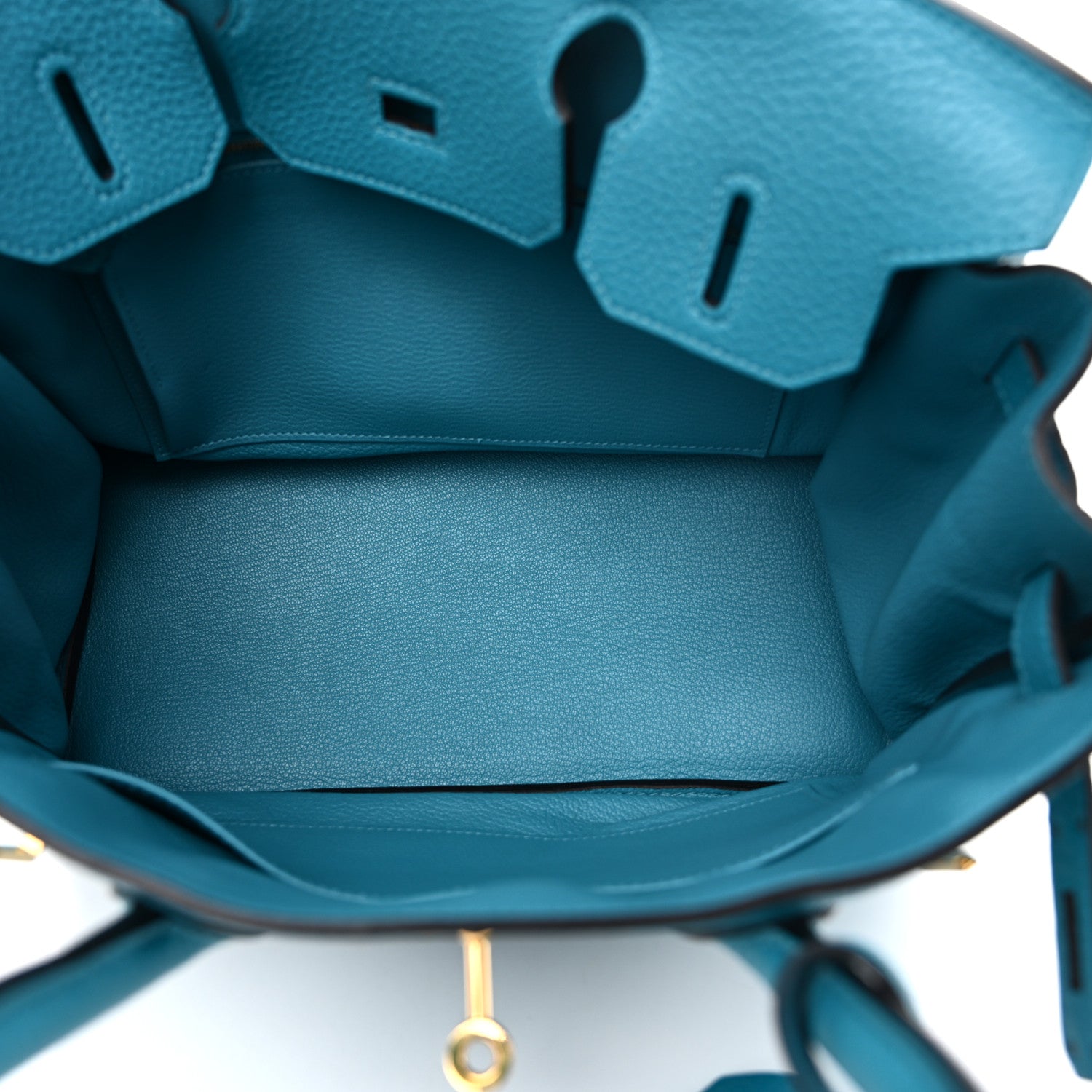 Hermes Taurillon Clemence Birkin 30 Turquoise 5 of 12