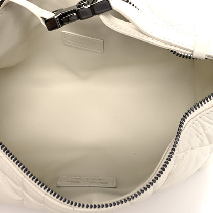 Christian Dior Calfskin Macrocannage Medium Diortravel Nomad Pouch Latte 6 of 10