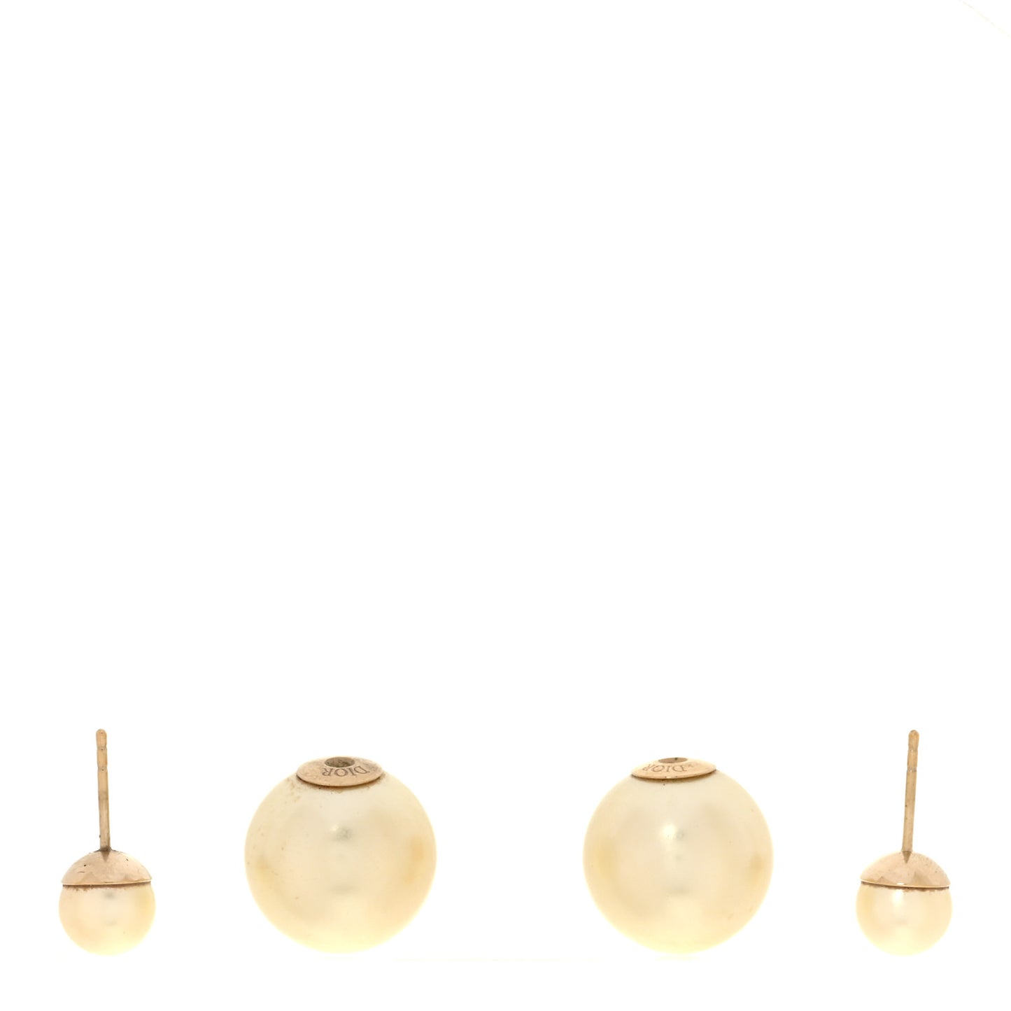 Pearl Mise En Dior Tribal Earrings Gold